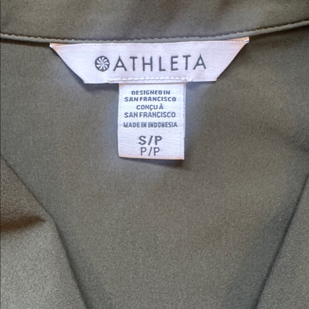 Athleta NWT Avenue Romper Olive Green UPF Button-Up Romper S - Picture 3 of 7